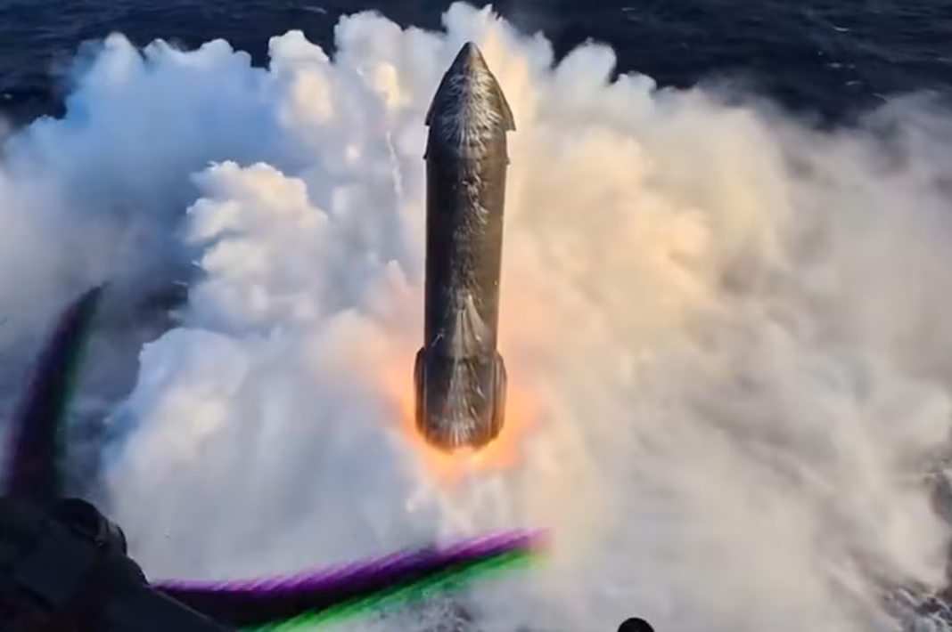 Космический корабль, который стал морским. Starship впервые мягко сел в океан