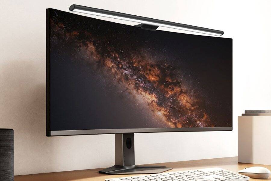 Лампа для монитора Xiaomi Mijia Monitor Light Bar 2 вышла на краудфандинг за 259 юаней 4 Настольная лампа Xiaomi Mijia Monitor Light Bar 2 над монитором освещает рабочую зону