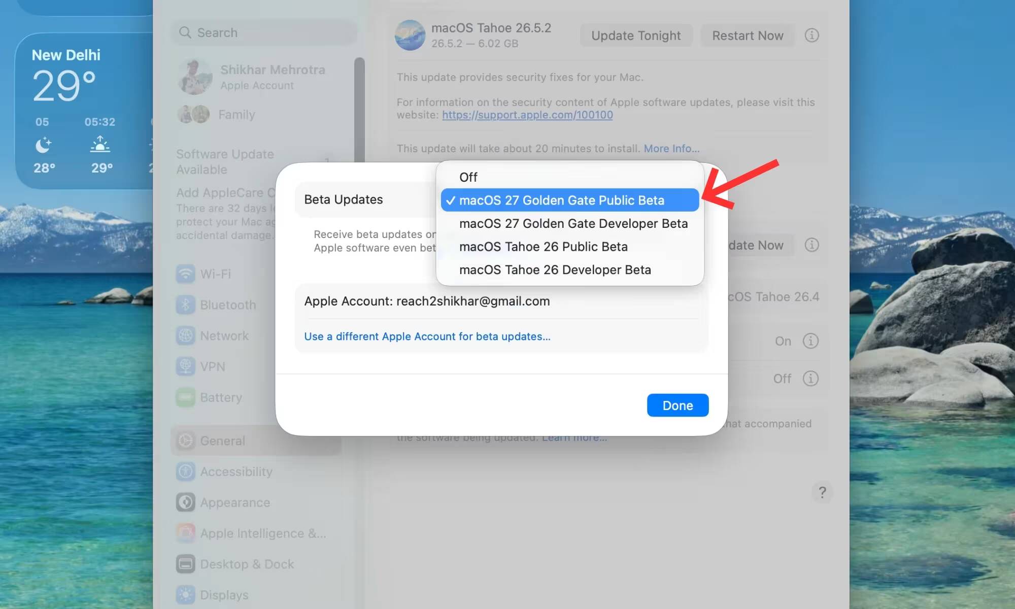 Настройка бета-версий macOS 27 и iOS 27