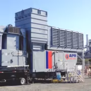 Мобильная газовая турбина APR Energy на площадке
