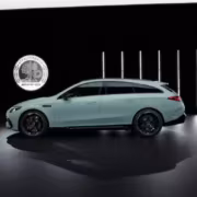 Электроседан Mercedes-AMG CLA в салоне выставки