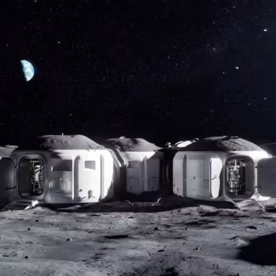 Модуль московский шлюз для Луны на лунной поверхности