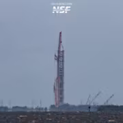 На мысе Канаверал почти собрали первую башню Mechazilla для Starship 6 Горизонт с башней Mechazilla для Starship на мысе Канаверал