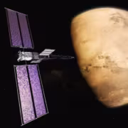 NASA отправит к Марсу аппарат с ядерной установкой. Проект уже тянет на $2,1 млрд 16 Спутник с солнечными панелями рядом с Марсом аппарат с ядерной установкой