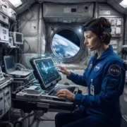 Космонавт с планшетом NASA на МКС тестирует ИИ-помощника