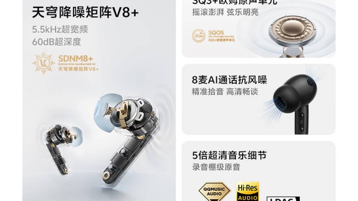 Наушники QCY MeloBuds N65 оценили в 259 юаней при ANC до 60 дБ и LDAC 4 Наушники QCY MeloBuds N65 внутри упаковки с описанием