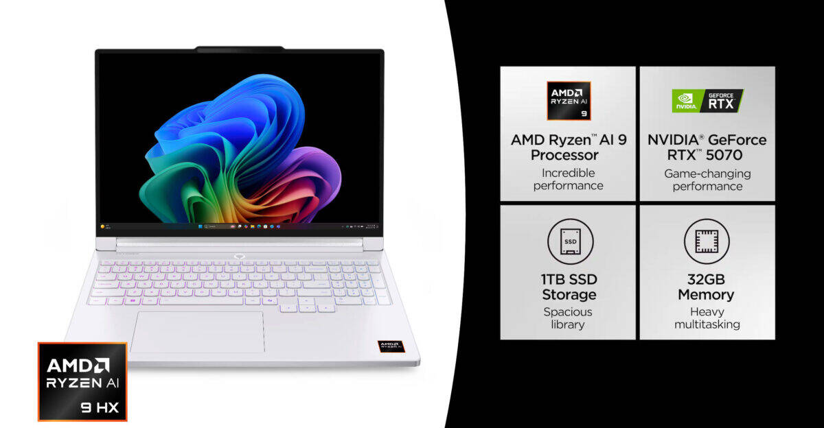 Ноутбук Lenovo Legion 7 с RTX 5070 оценили почти в $3400