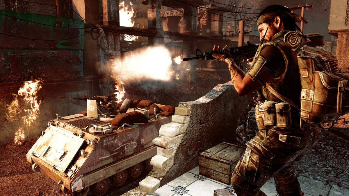 Мультиплеер Call of Duty: Black Ops на PlayStation — полный провал 4 Боевой снайпер с автоматом на руинах Call of Duty Black Ops