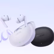 Наушники Oppo Enco Air 5 белые и чёрные в открытых кейсах