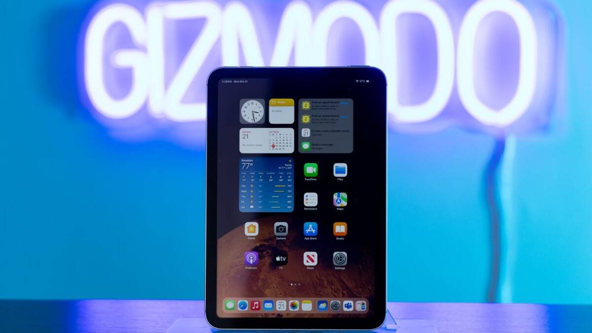 Планшет iPad mini может получить OLED уже осенью, но без 120 Гц 2 Экран iPad mini с дисплеем и иконками приложений