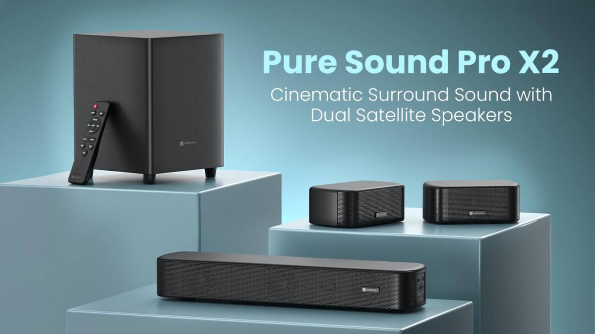 Portronics выпустила 150-ваттный домашний кинотеатр Pure Sound Pro X2 с саундбаром 1 Portronics выпустила 150-ваттный домашний кинотеатр Pure Sound Pro X2 с саундбаром