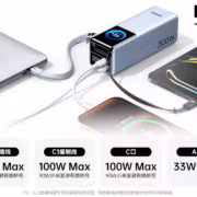 Повербанк Ugreen PB728 с экраном и кабелями 25000мАч