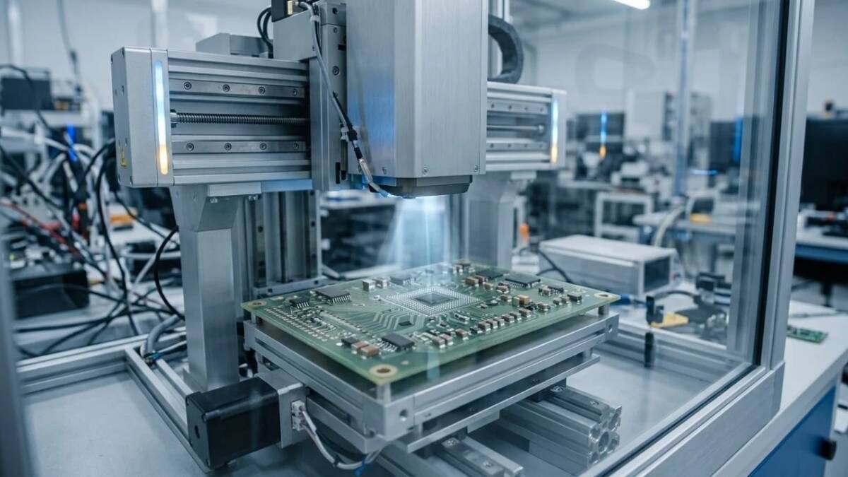 промышленный роботический манипулятор для монтажа плат