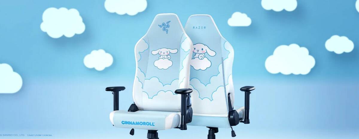 Razer выпустила коллекцию Cinnamoroll с ушками 6 кресло Razer Cinnamoroll с облаками и ушками