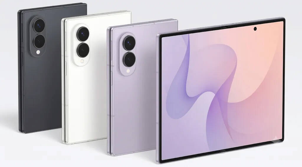 Samsung Galaxy Z Fold8 Wide засветился на рендерах за сутки до анонса 4 Смартфоны Samsung Galaxy Z Fold8 в четырёх цветах раскрытые и закрытые