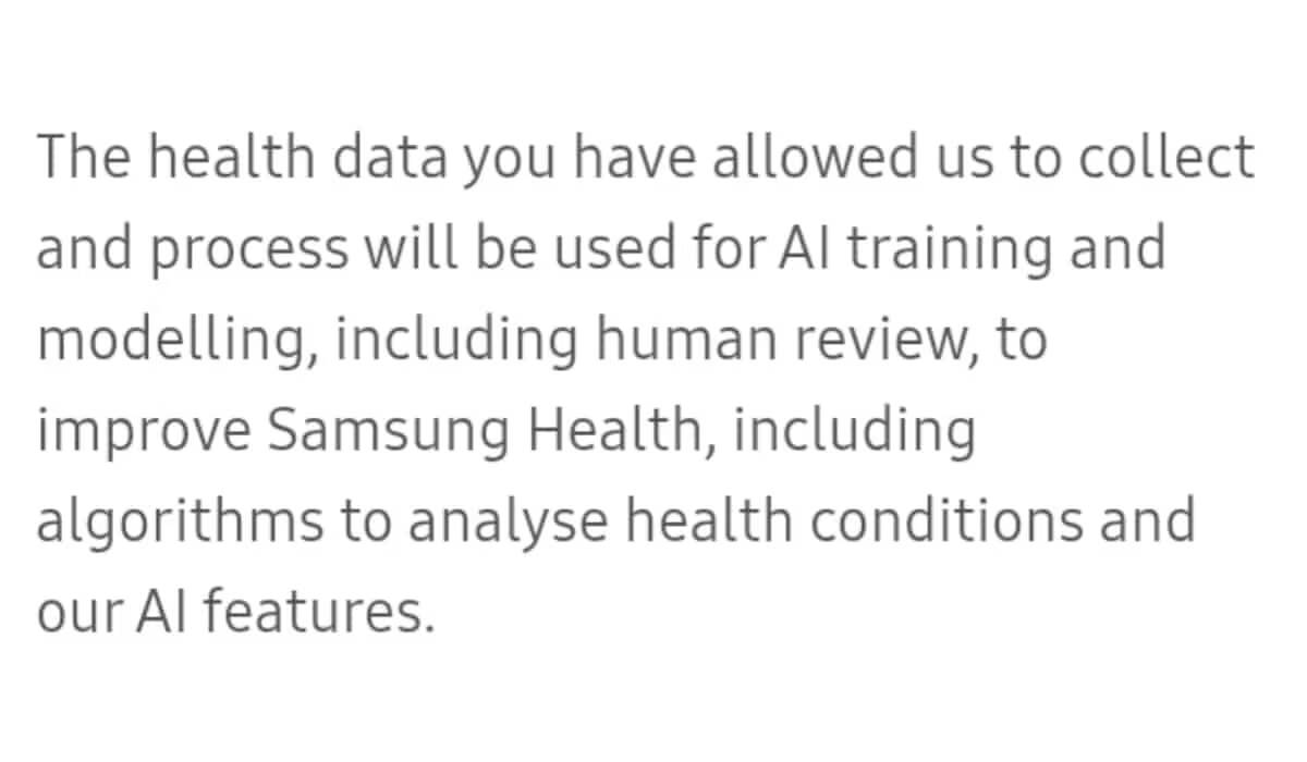 Текст о сборе данных для Samsung Health AI