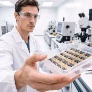 Саровский ядерный центр получит 992 млн рублей на замену немецких установок для чипов 6 учёный держит контейнер с чипами в лаборатории центре