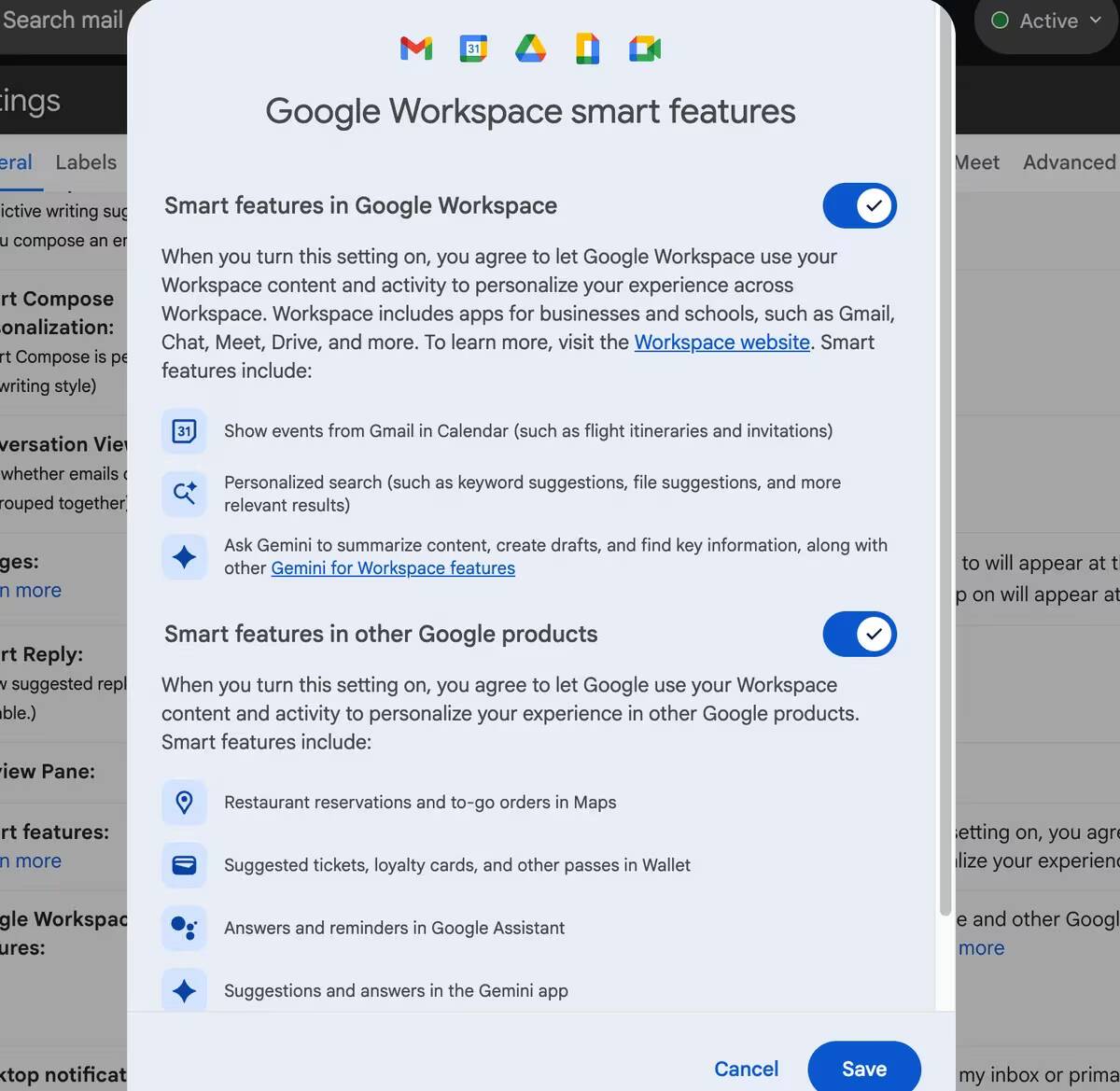Как отключить ИИ в аккаунте Google: пошаговая инструкция 1 Настройки Google Workspace и другие функции Гугл в окне