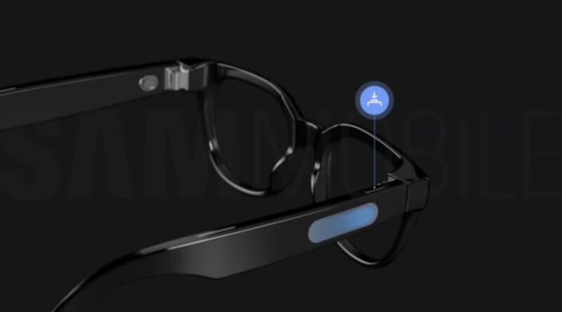Черные смарт-очки Samsung Galaxy Glasses с дисплеем