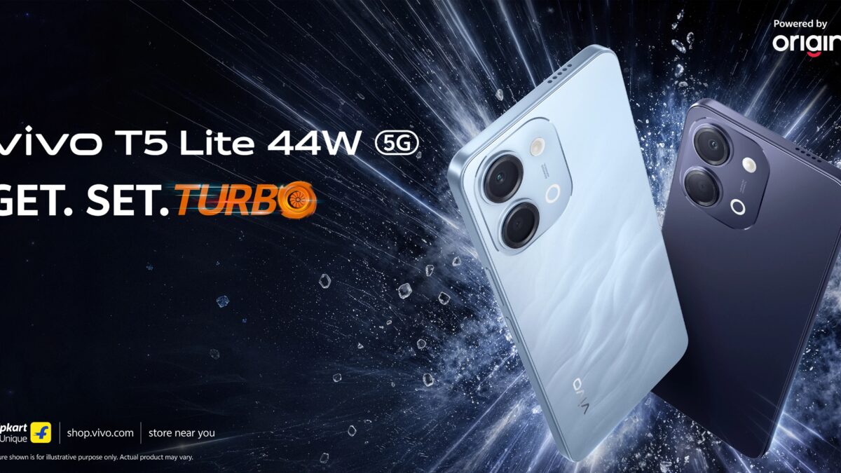 Смартфон Vivo T5 Lite 44W 5G получил батарею 6500 мА·ч и защиту IP65 3 два смартфона Vivo T5 Lite 44W 5G около взрывающихся стеклянных осколков
