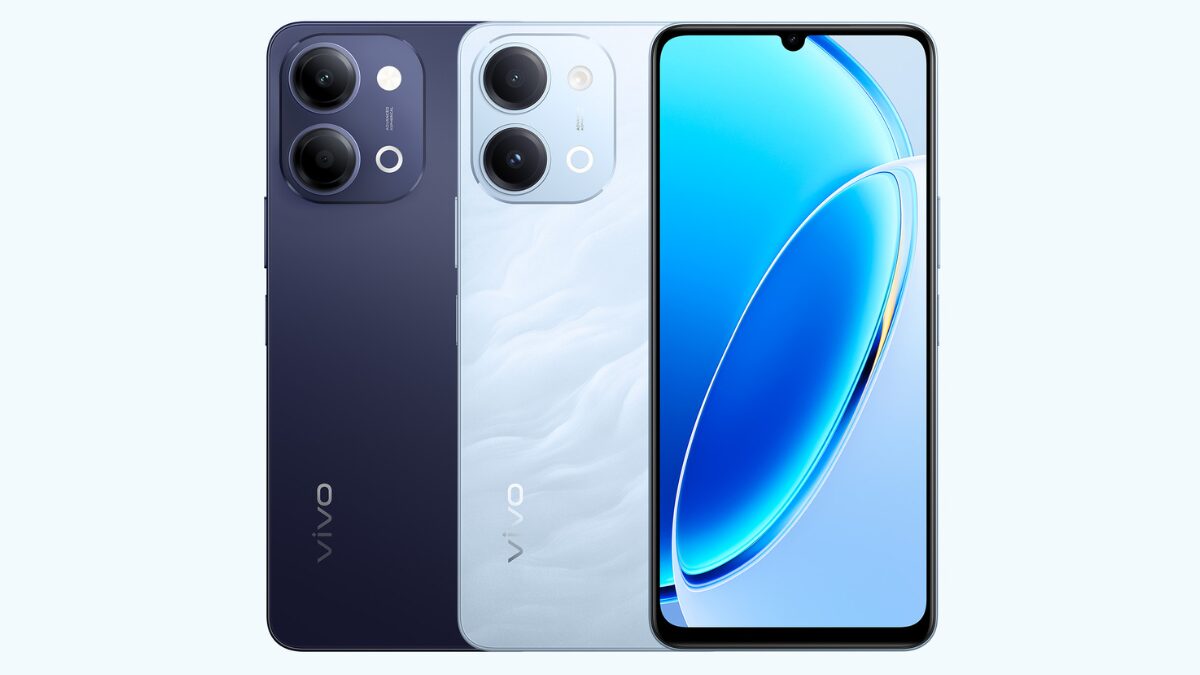Смартфон Vivo T5 Lite 44W 5G получил батарею 6500 мА·ч и защиту IP65 5 Два смартфона Vivo T5 Lite 44W 5G с тремя камерами задняя часть