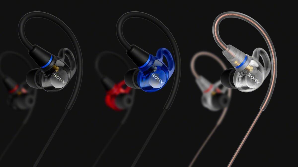 Наушники Sony IER-M500 в трех цветах черный синий красный