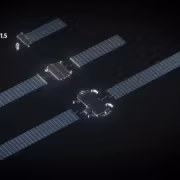 Космический спутник SpaceX Starlink Gen3 с солнечными панелями