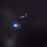 Спутник снял Starship из космоса. SpaceX показала первые кадры Starlink V3 1 Спутник и космический корабль Starship в ночном небе