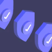 Иконки с галочками и шестерёнками на синем фоне Telegram