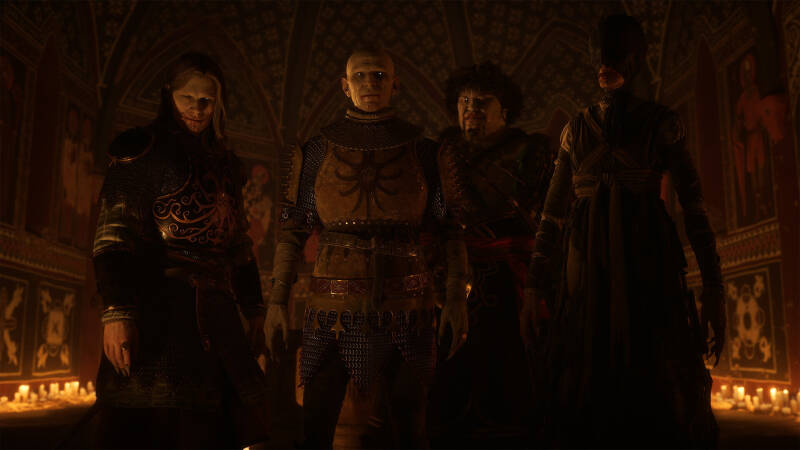 The Blood of Dawnwalker ушла на золото за 7 недель до релиза 5 Четыре женщины в темных костюмах с свечами в руке во тьме Blood of Dawnwalker
