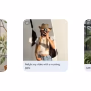 В Google Photos появился AI-видеоредактор Video Remix с шаблонами и заменой фона 6 Женщина с косами держащая телефон в руке в комнате Google Photos Video Remix