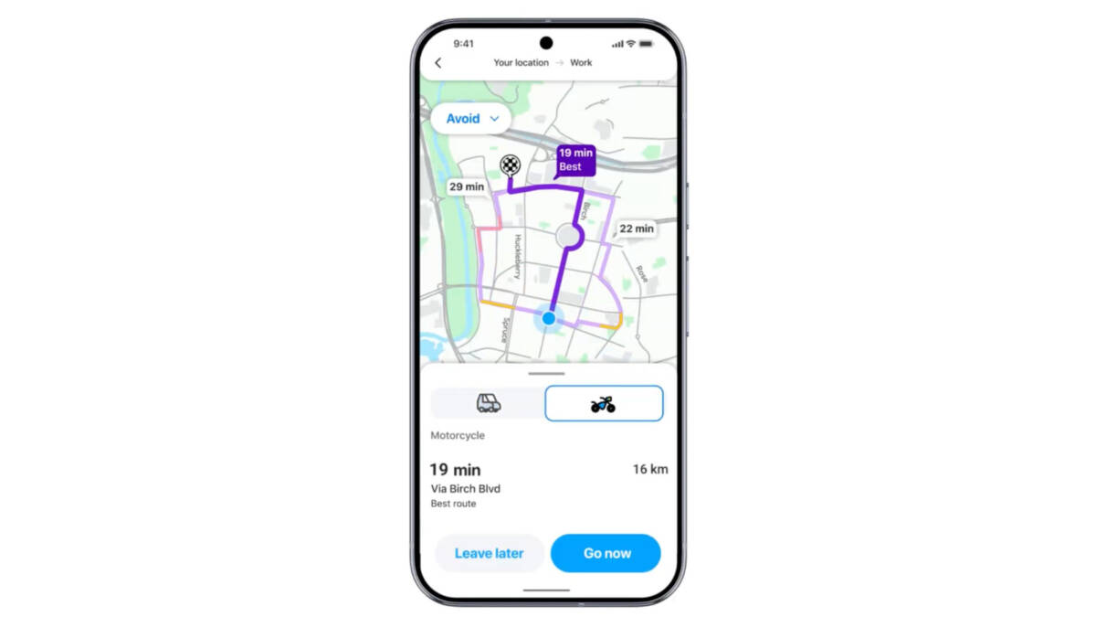 Waze добавил режим для мотоциклов и «менее болтливую» навигацию 1 Waze добавил режим для мотоциклов и «менее болтливую» навигацию