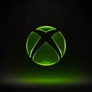 Логотип Xbox с зелёным светящимся эффектом Microsoft гейминг