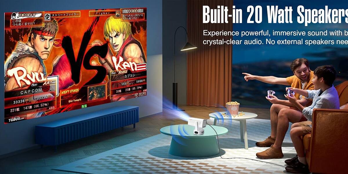 XElectron выпустила бюджетный проектор на Android 14 с 20-Вт динамиком и Wi‑Fi 6 5 Проектор XElectron с встроенными динамиками и Wi-Fi 6