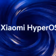 цифровой фон с вихрем и текстом Xiaomi HyperOS