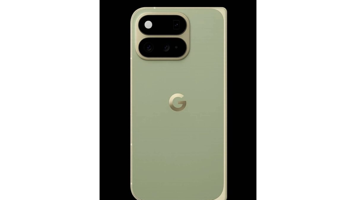зеленый складной Pixel 11 Pro Fold с камерой