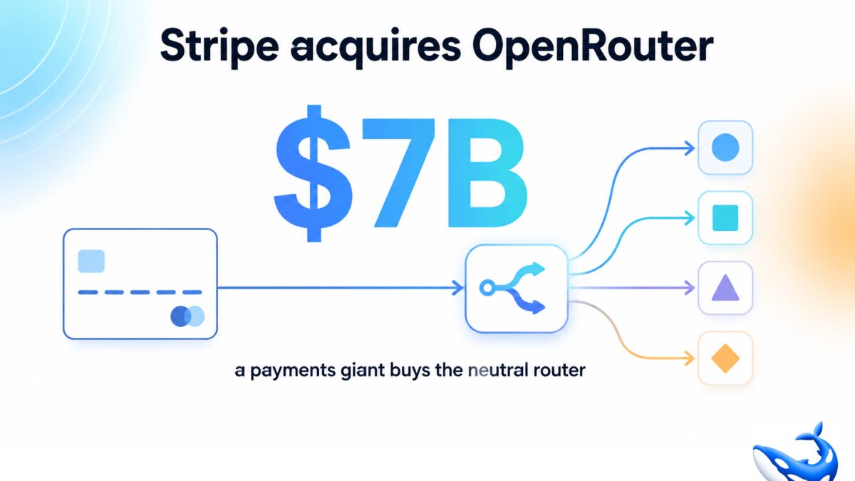Инфографика Stripe приобретает OpenRouter с примером схемы