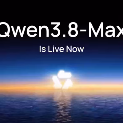 Alibaba показала ИИ-модель Qwen 3.8-Max с автономной работой на 10 дней 6 Экран с названием Qwen3.8-Max и фоном океана вечернего заката