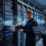 Серверная комната с специалистами, AWS и OpenAI