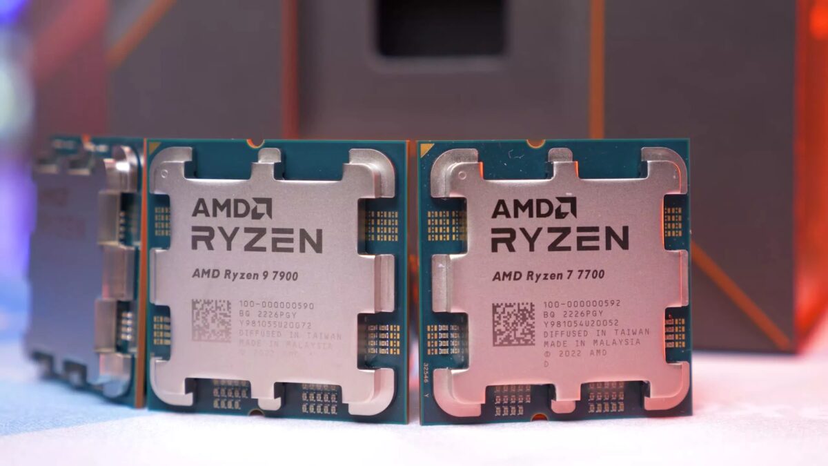 Два процессора AMD Ryzen 9 7900 и Ryzen 7 7700