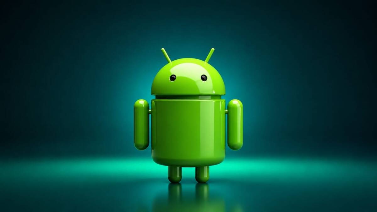 Зеленая фигура андроида 17 с антенной Android 17