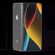 Новый iPhone Ultra черный с дисплеем на передней стороне