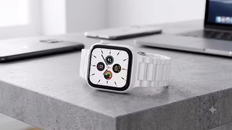 умные часы Apple Watch Series 9 белый ремешок