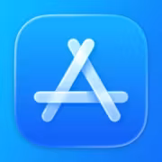 Apple предложила комиссии до 15% для покупок вне App Store в США 3 Логотип App Store на синем фоне с текстом 9ТО5МАКс