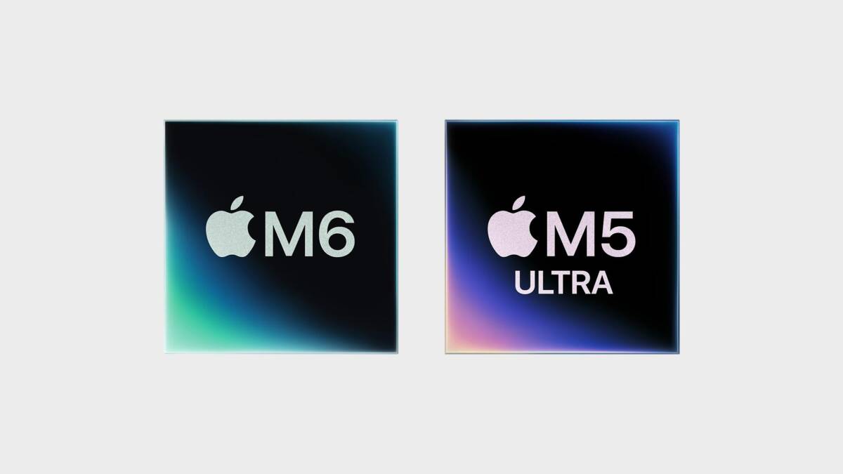 Apple представила M6 с 12 ядрами и новым Neural Engine для ИИ 1 чёрный прямоугольник с логотипом apple и текстом M6 ULTRA