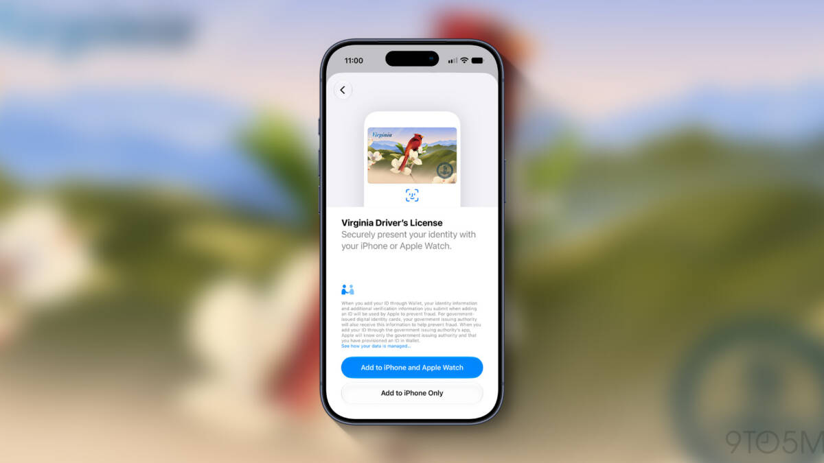 Функция водительских прав в Apple Wallet уже запущена в Вирджинии