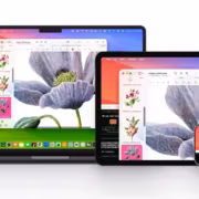 iPad и MacBook на фоне рабочего стола Astropad Workbench 1.3