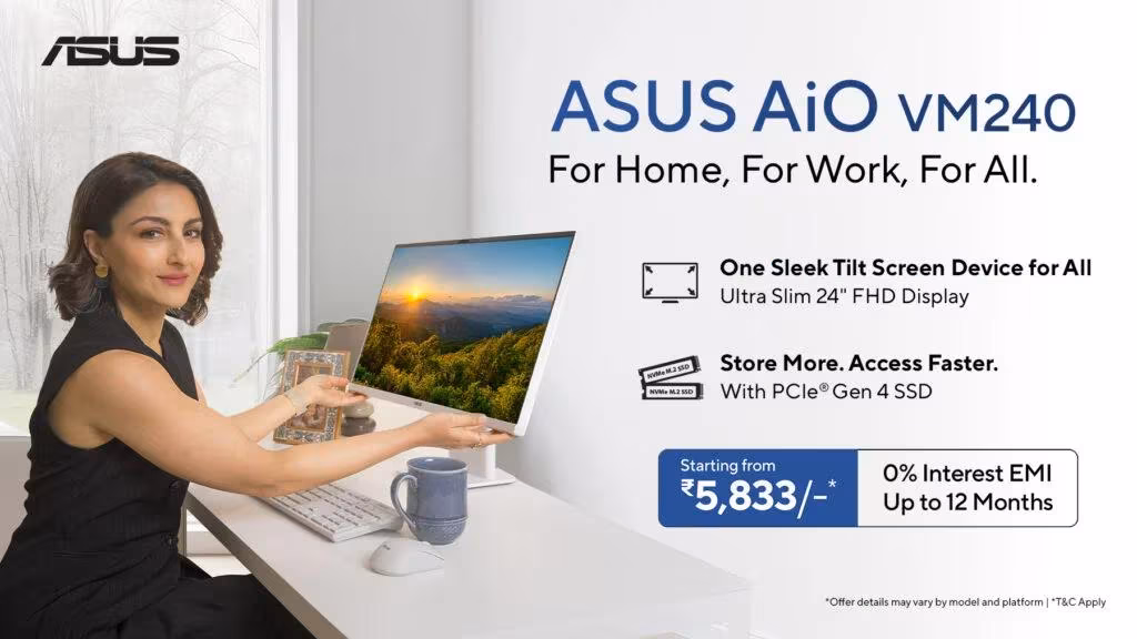 Asus представила компактный 24-дюймовый моноблок VM240 AiO с Ryzen 5 и SSD Gen 4