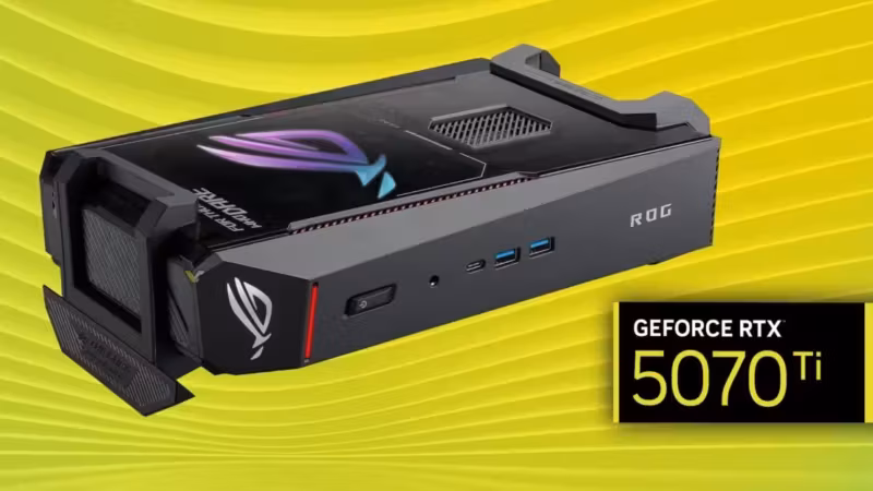 Компактный игровой компьютер Asus NUC 16 с видеокартой RTX 5070 Ti