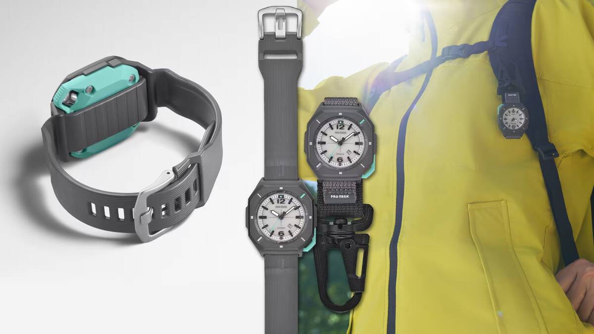 Часы Casio Pro Trek с карабином и фосфоресцентным циферблатом